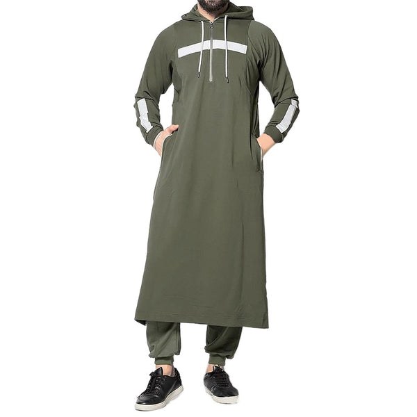 سويت شيرت كاجوال رجالي بأكمام طويلة وغطاء للرأس